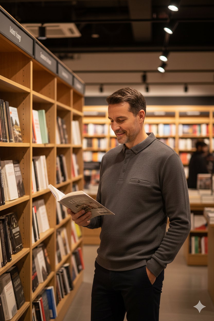 Oppland Erkek Kışlık Kazak Polo Yaka Oxford Fleto Cepli Dokulu Rahat Kesim Tam Kalıp